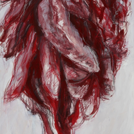 Red Series - II, 2014, mixed media on paper, 22” x 30”