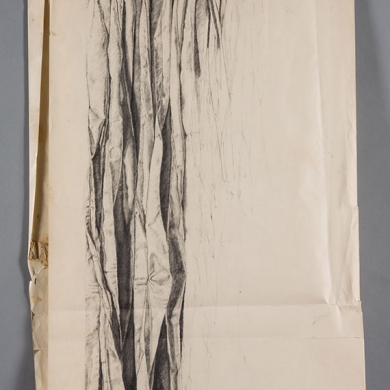 Unfolding - graphite on paper, 1978, 21 in x 33 1/2 in