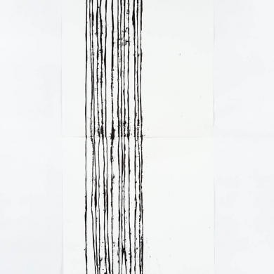 Line Studies Wall Drawings, #4, Ink on paper, 78 in x 31.5 in