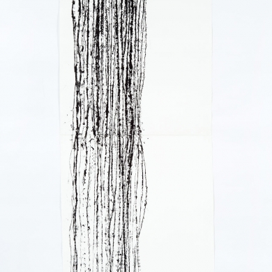 Line Studies #8, Ink on paper, 31.5 in x 77 in