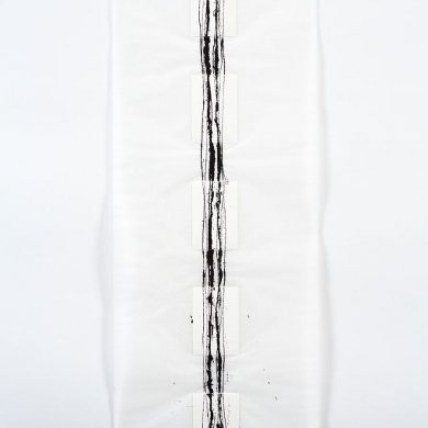 Line segments #1, ink on paper, 54 in x 18 in