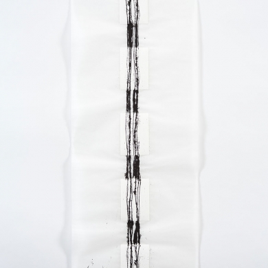 Line segments #2, ink on paper, 54 in x 18 in