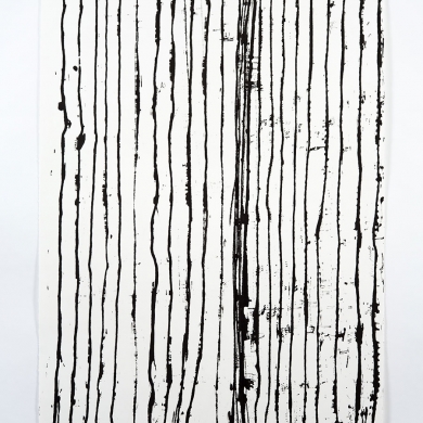 Line studies series III, wall drawings, #2, ink on paper, 47.5 in x 28.5 in