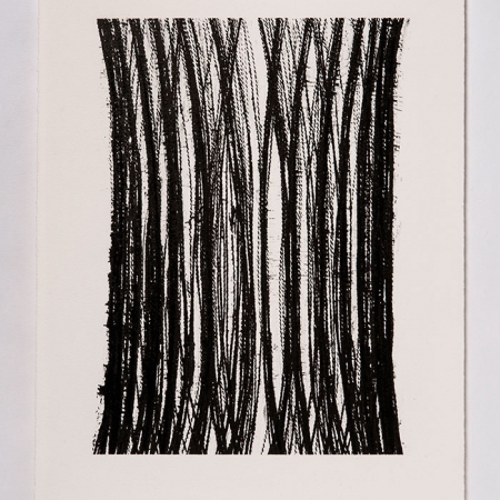 Pillar series, #16, ink on paper, 15 in x 11.5 in, 2021