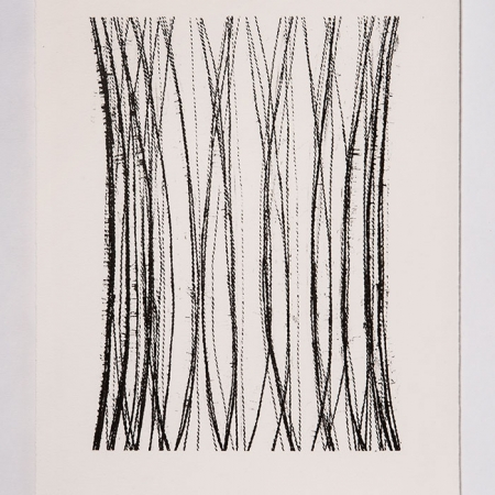 Pillar series, #19, ink on paper, 15 in x 11.5 in, 2021
