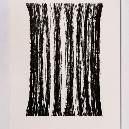 Pillar series, #3, ink on paper, 15 in x 11.5 in, 2020